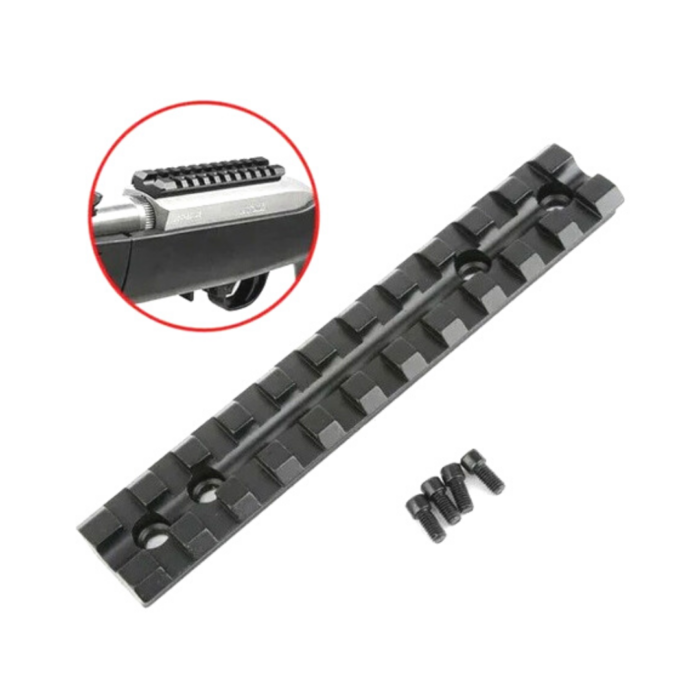 Riel Base Picattiny Utg Leapers Bajo Para Ruger 10/22 - Imagen 2